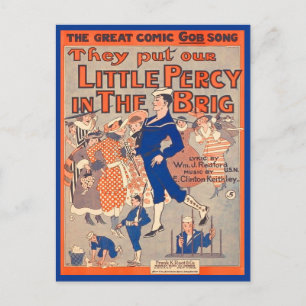 1919 legten sie unsere kleine Percy in den Brig Postkarte