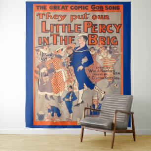 1919 legten sie unsere kleine Percy in den Brig Wandteppich