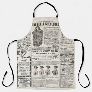 1919 Paris Mode: Antike Zeitungsseite Schürze