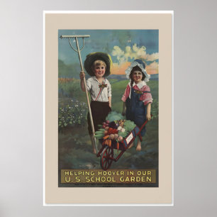 1919 US Schul-Siegesgarten Erster Weltkrieg Poster