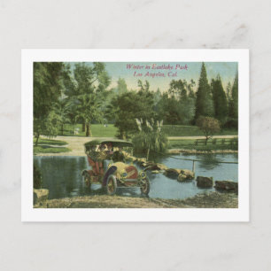 1919 Winter, Eastlake Park, Los Angeles Vintag Postkarte