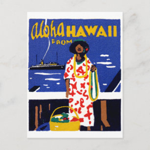 1920 Aloha aus Hawaii Postkarte