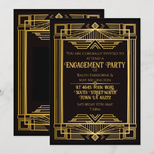 1920 Art Deco Mord Mystery Birthday Einladung