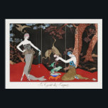 1920 Barbier Art Deco Französisch Mode Illustratio Poster<br><div class="desc">Le Gout des Laques (1920) Modellierung in hoher Auflösung von George Barbier. Original aus dem Beinecke seltenen Buch & Manuskript Bibliothek. Digital verbessert</div>