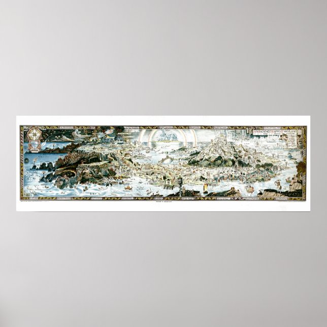 1920 Classic Fairyland Imaginary Map Poster (Vorne)