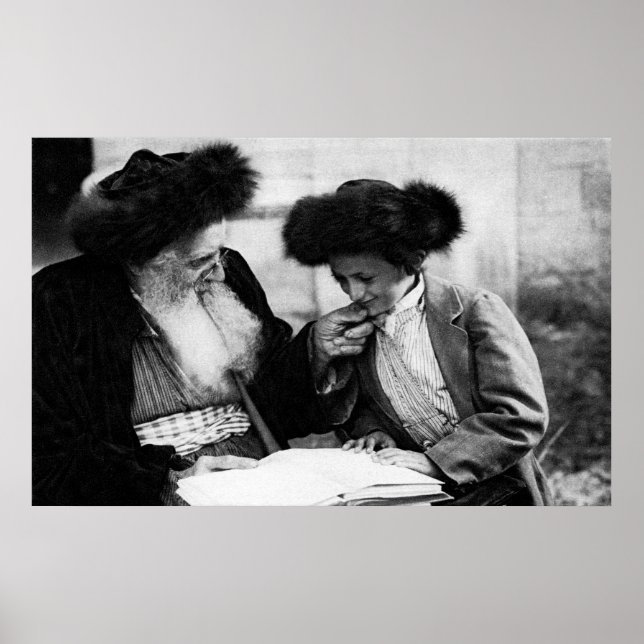 1920 Die Tora studieren, schwarz-weiß Poster (Vorne)