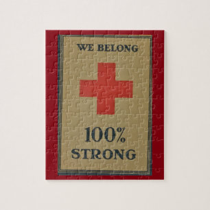 1920 Erster Weltkrieg Rotes Kreuz "Wir gehören 100 Puzzle