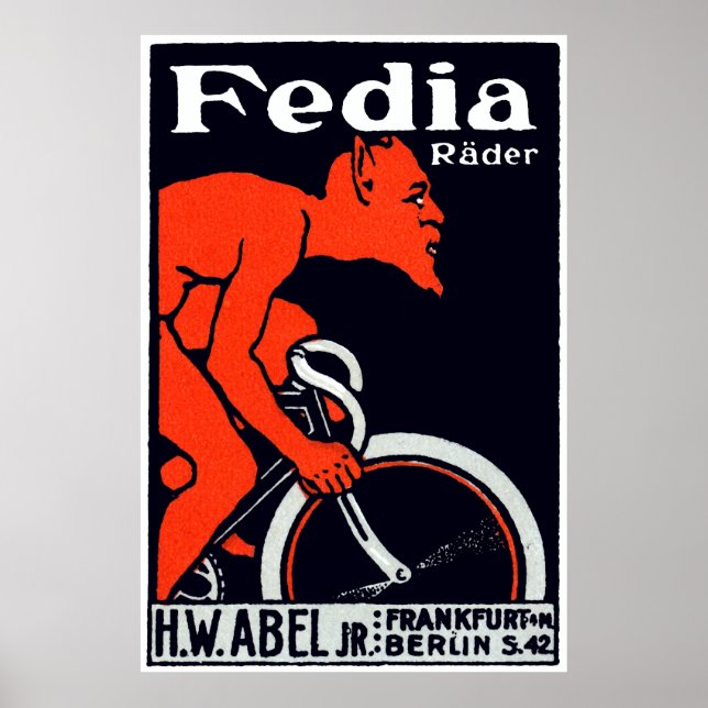 1920 Fahrradfahrer Poster (Vorne)