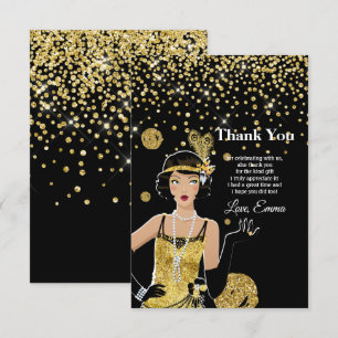 1920 Flapper Girl Gatsby , Art Deco Einladung