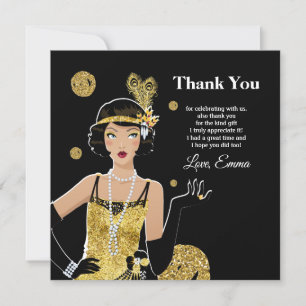 1920 Flapper Girl Gatsby , Art Deco Einladung