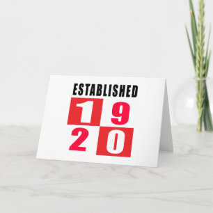 1920 Geburtstags-Entwürfe Karte