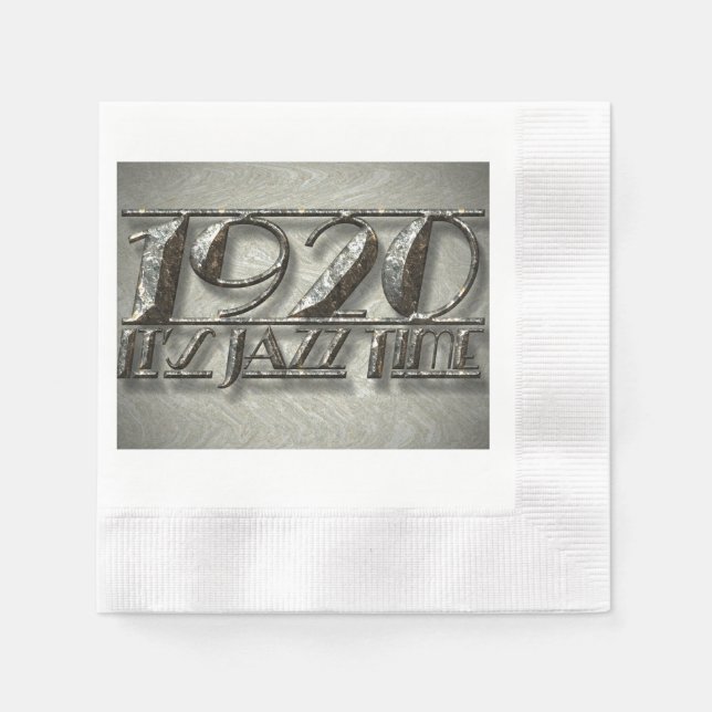 1920 ist es Jazz Time Vintag Dance Music Billboard Serviette (Vorderseite)
