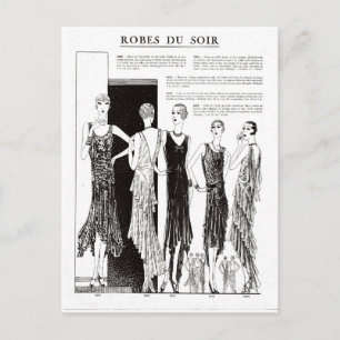 1920 Kleider Französisch Illustration Postkarte