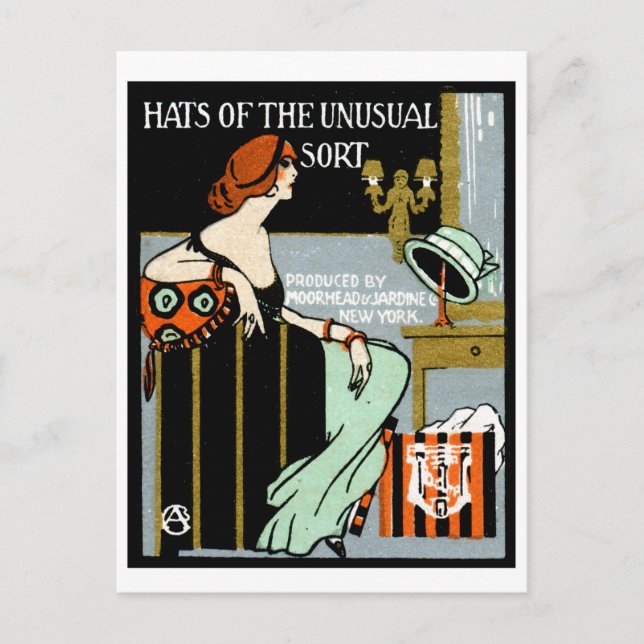 1920 Mode-Plakat Postkarte (Vorderseite)