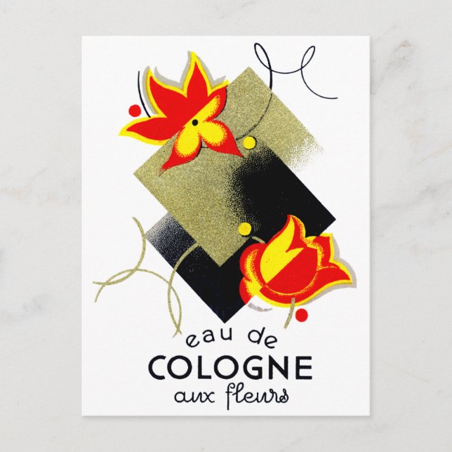 1920 Parfüm der französischen Flora Postkarte (Vorderseite)
