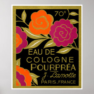 1920 Parfüm des französischen Eau de Cologne Pourp Poster