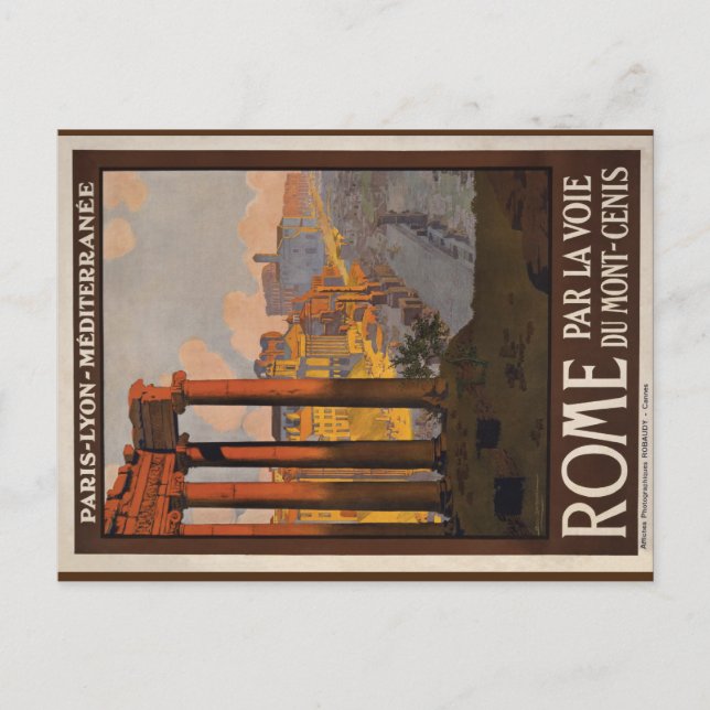 1920 Postkarte Vintager Rom-Reise (Vorderseite)