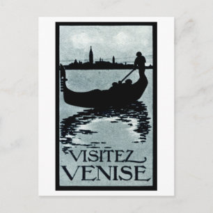 1920 Reiseplakat von Venedig Postkarte
