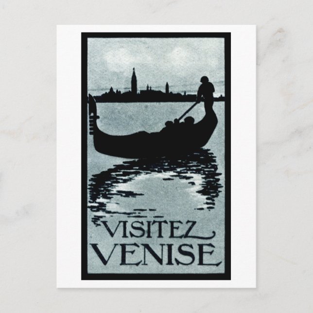 1920 Reiseplakat von Venedig Postkarte (Vorderseite)