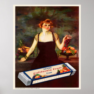 1920 Vintage Kaugummi-Werbung Poster