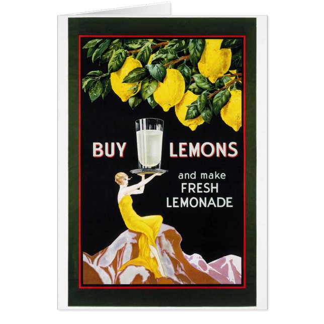 1920 Vintages Lemonade-Poster wiederhergestellt (Vorne)