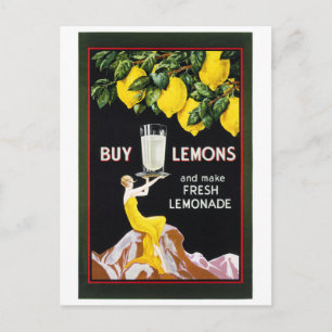 1920 Vintages Lemonade-Poster wiederhergestellt Postkarte
