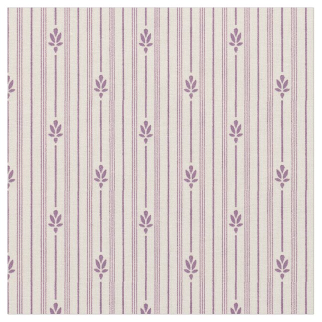 1920 Violettstreifen mit Blume Stoff (Nahaufnahme)