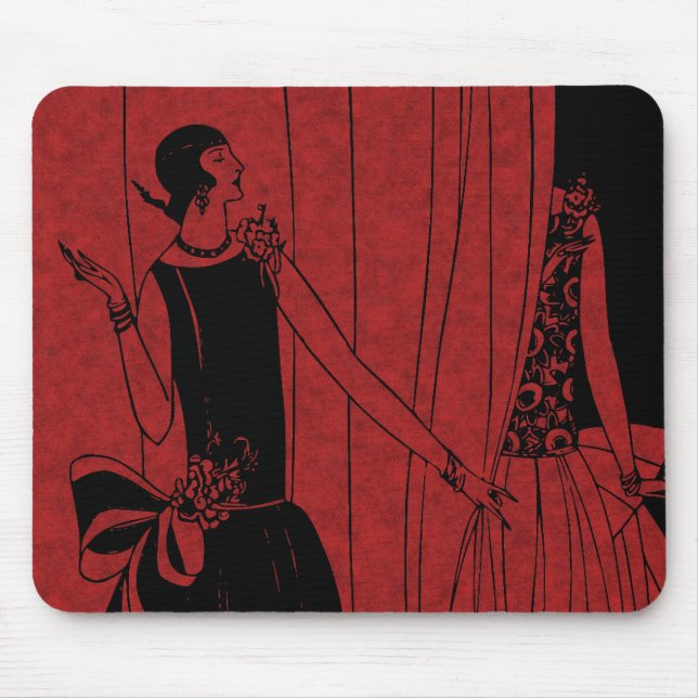 1920er Art Deco Mode-Schau-Model Mousepad (Vorne)