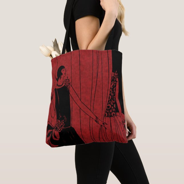 1920er Art Deco Mode-Schau Model Rot (Von Nahem)