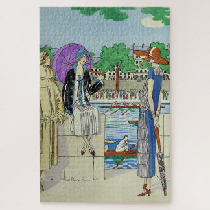 1920er Damen beim Crew-Rennen Regatta Französische Puzzle