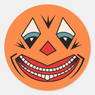 1920er Halloween-Gesichtsentwurf Runder Aufkleber