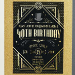 1920er Jahre Art Deco Black & Gold 40th Birthday P Folieneinladung<br><div class="desc">Feiern Sie die großen 4-0 im Stil mit dieser Art-Déco-Party Einladung im Schwarz-Gold-Stil. Die Goldfolie-Elemente verleihen den 20er Jahren ein Ambiente,  perfekt zum Feiern,  um einfach Stil zu sprechen! ・ Suchen Sie etwas Anderes? Senden Sie uns eine Nachricht oder eine E-Mail an stuffbystuff.shop@gmail.com für kundenspezifische Designs!</div>