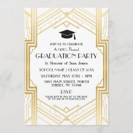 1920er-Jahre Art-Deco-Graduation Party lädt Gatsby Einladung