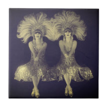 1920er Jahre Die Dolly Sisters Zwillings-Flapper