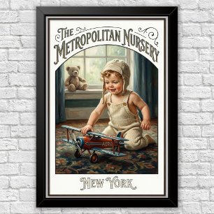 1920er Jahre Vintage Kinder Modewerbung  Poster