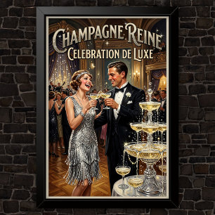 1920er Jahre Vintage Modewerbung Poster