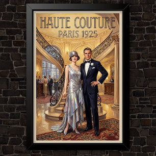 1920er Jahre Vintage Modewerbung Poster