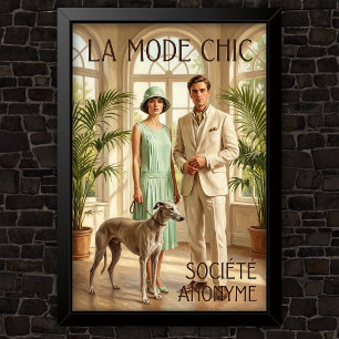 1920er Jahre Vintage Modewerbung Poster