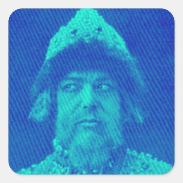 1920er Mad Russian Quadratischer Aufkleber (Vorderseite)