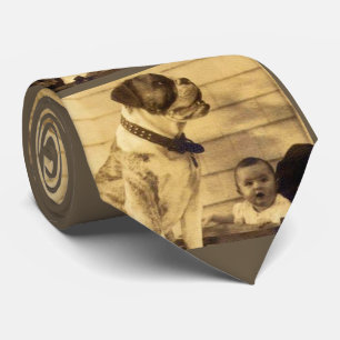 1920er Pitbull bewacht Baby Schlips Krawatte