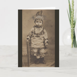 1920er RPPC ein wenig Indianer Karte