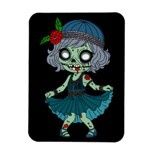 1920er Zombie Flapper Girl Magnet