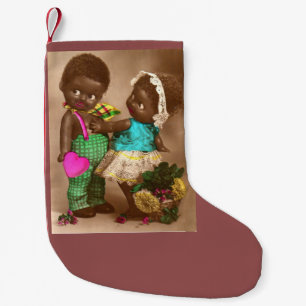 1920s Black Dolls in Love Kleiner Weihnachtsstrumpf