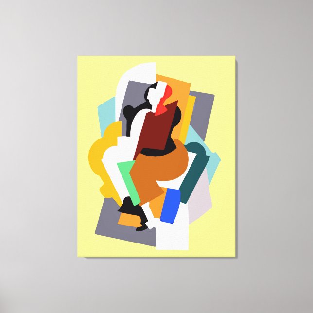 1920s figure abstract woman vintage art  leinwanddruck (Vorderseite)