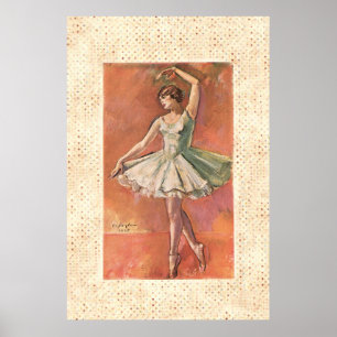 1920s Vintage ~ Portrait of a Ballerina Poster