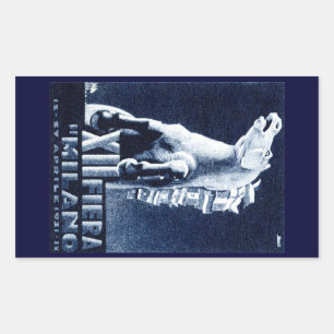 1921 Italienisches Filmfestival Rechteckiger Aufkleber