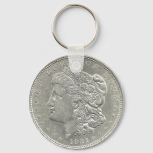 1921 Morgan Silver Dollar Schlüsselkette Schlüsselanhänger