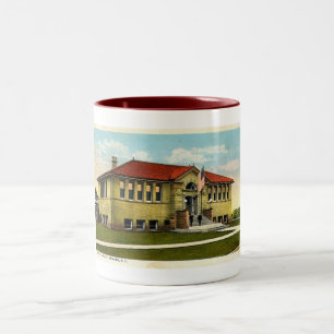 1921 Public Library, Newark, NY Zweifarbige Tasse