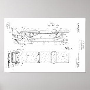 1921 Vintage Chiropraktische Tafelpatente Art Prin Poster