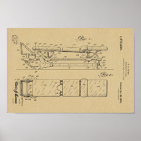 1921 Vintage Chiropraktische Tafelpatente Art Prin